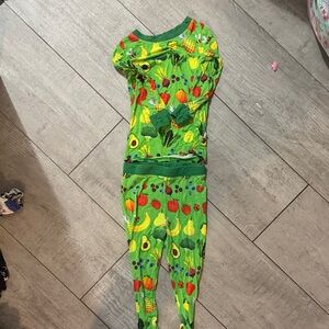 Little Sleepies Green Fruit Print Pajama Set